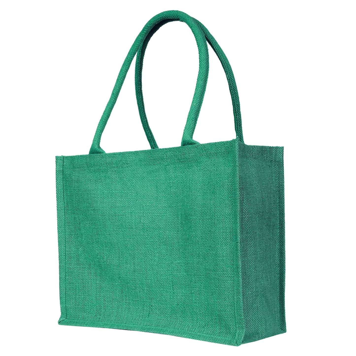 Jute Tote Bags for Wholesale – Shopping, Gifting, Weddings, Travel & Promotional Use – Deep Red, Pink, Green & Orange (Set of 4)