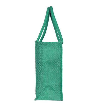Jute Tote Bags for Wholesale – Shopping, Gifting, Weddings, Travel & Promotional Use – Deep Red, Pink, Green & Orange (Set of 4)