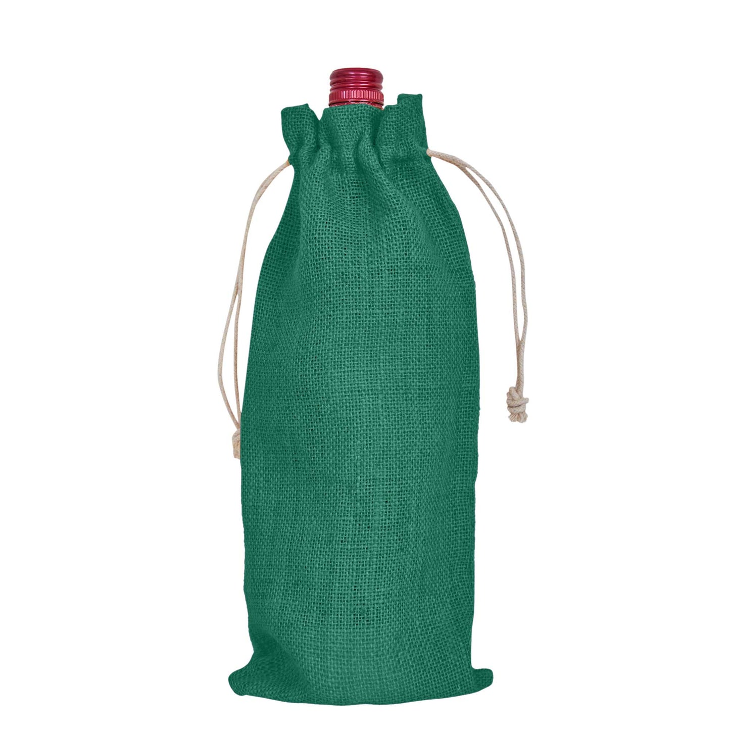 Wholesale Coloured Jute Wine Bottle Gift Pouches – Drawstring Burlap Bags for Gifting & Events (Set of 7)