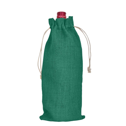 Wholesale Coloured Jute Wine Bottle Gift Pouches – Drawstring Burlap Bags for Gifting & Events (Set of 7)