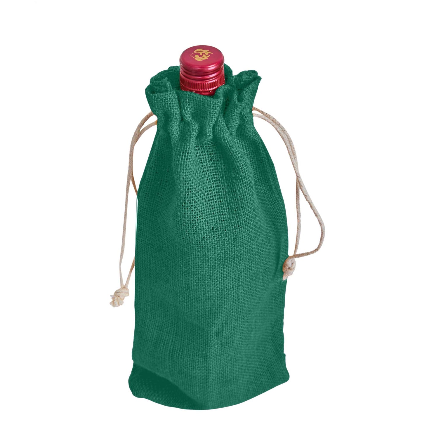 Wholesale Coloured Jute Wine Bottle Gift Pouches – Drawstring Burlap Bags for Gifting & Events (Set of 7)