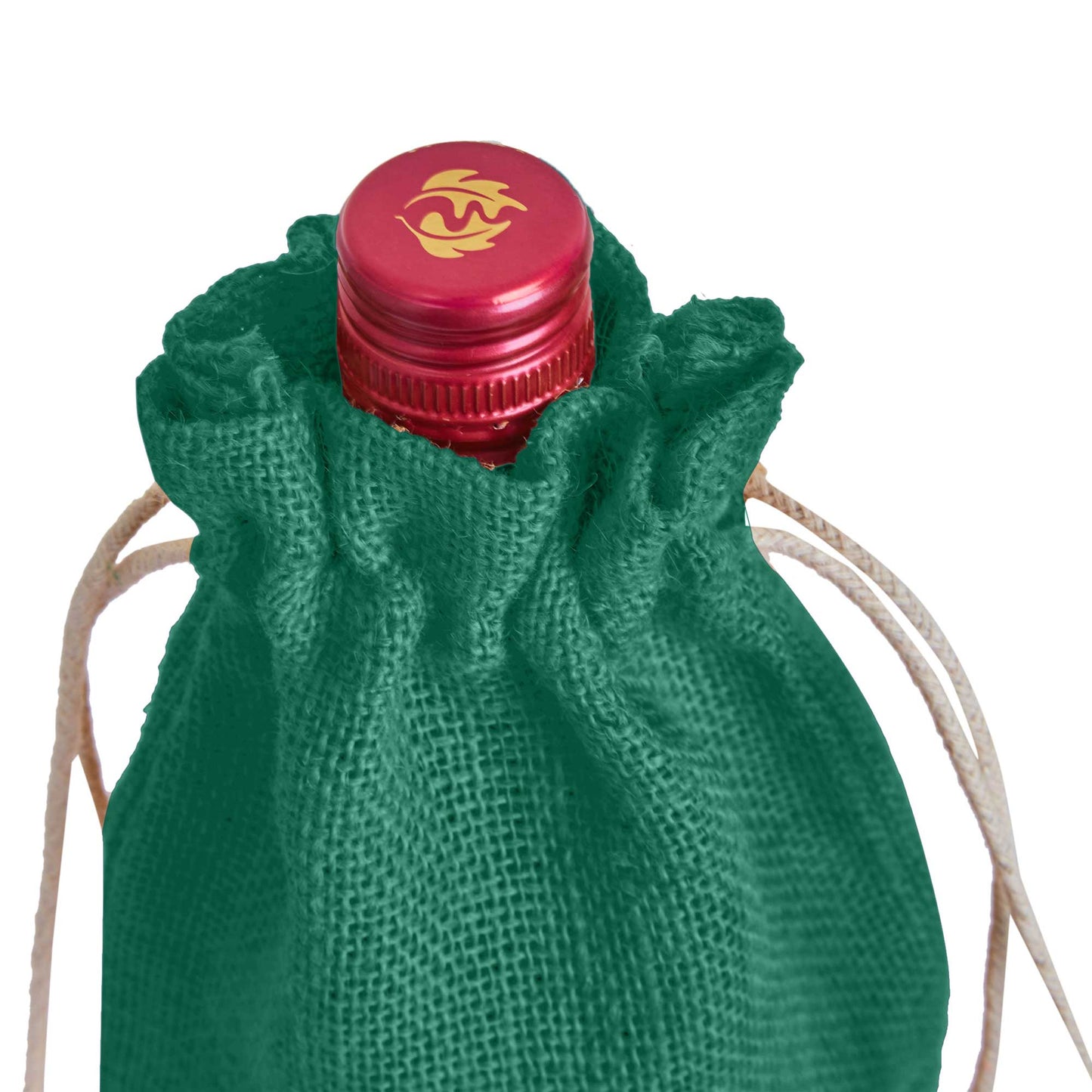 Wholesale Coloured Jute Wine Bottle Gift Pouches – Drawstring Burlap Bags for Gifting & Events (Set of 7)