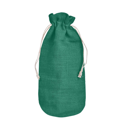 Wholesale Coloured Jute Wine Bottle Gift Pouches – Burlap Bags for Weddings & Celebrations (Set of 7)