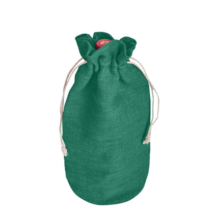 Wholesale Coloured Jute Wine Bottle Gift Pouches – Burlap Bags for Weddings & Celebrations (Set of 7)