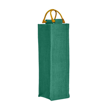 Wholesale Coloured Jute Wine Bottle Bags with Cane Handles – For Events & Gifting (Pack of 7)