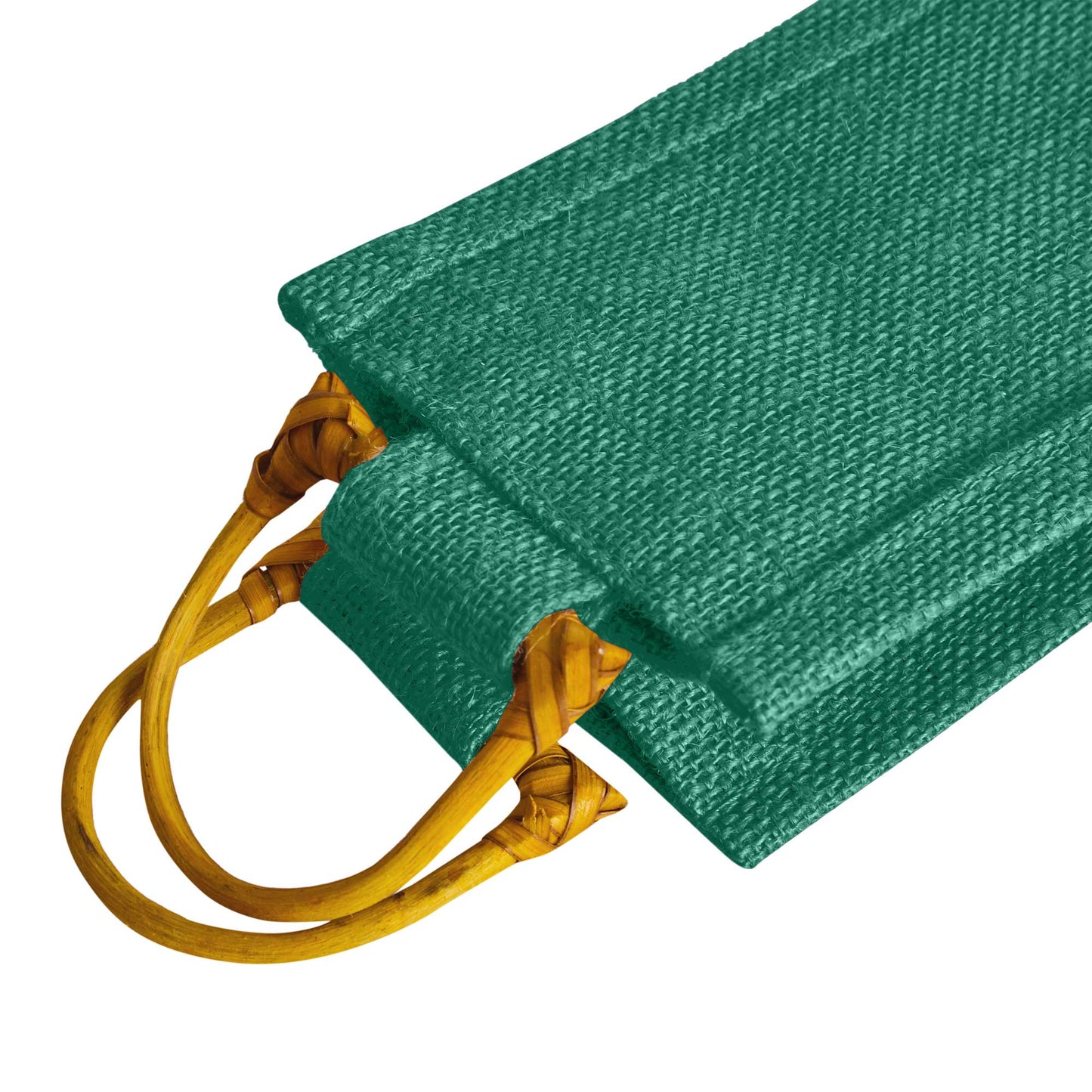 Wholesale Coloured Jute Wine Bottle Bags with Cane Handles – For Events & Gifting (Pack of 7)