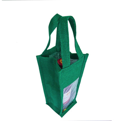 Reusable Jute Wine Gift Bags – Coloured Bottle Bags for Celebrations & Events, Wholesale (Pack of 6)