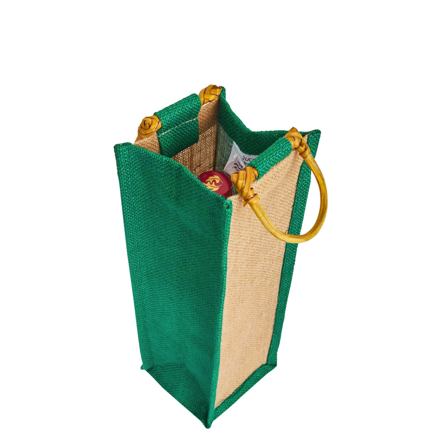Wholesale Jute Wine Gift Bags with Cane Handles – New Year, Weddings, Birthdays, Parties, Christmas & Special Occasion (Packs of 6)
