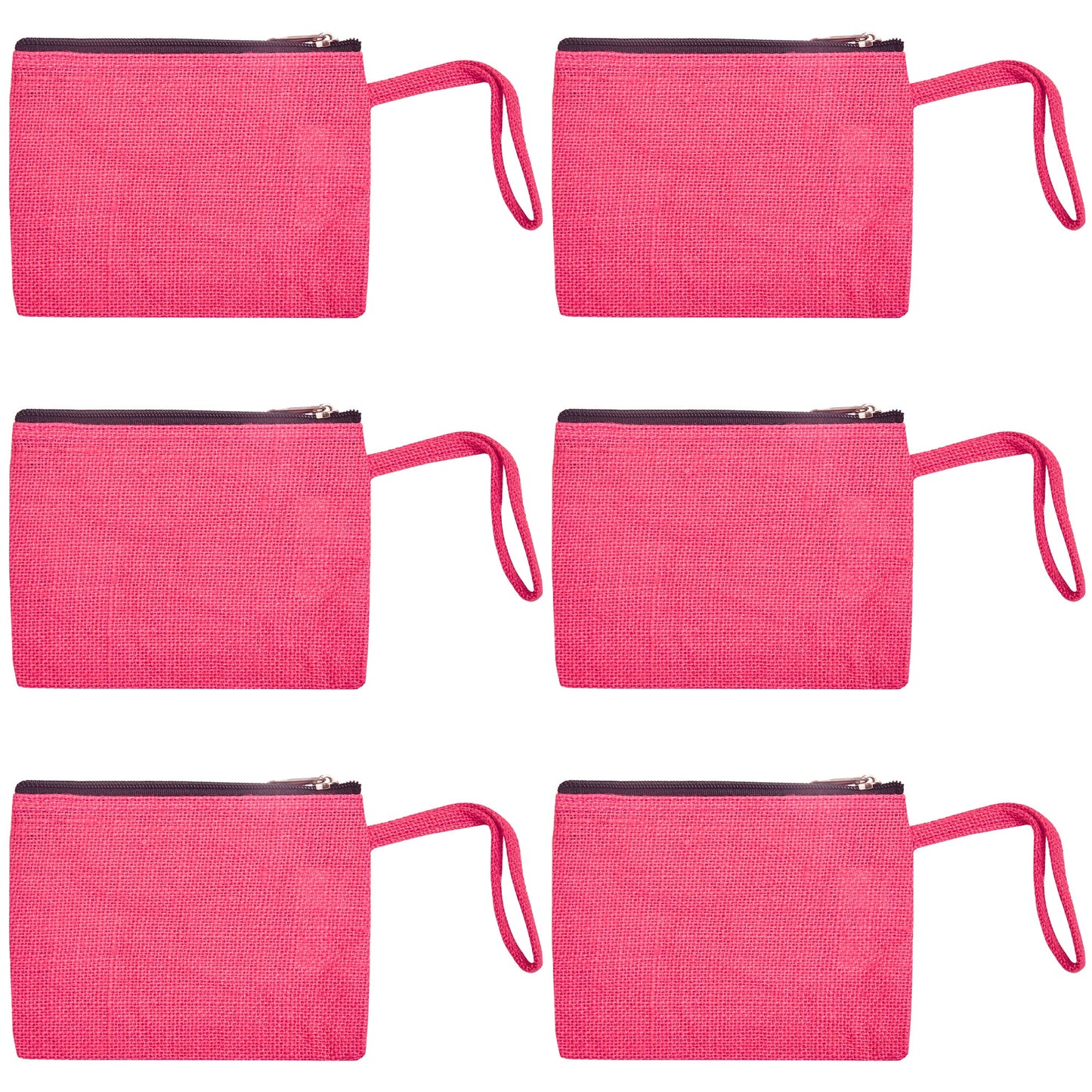 Eco Friendly Multipurpose  Jute Makeup Bags Set of 6 for Women Wholesale Supply