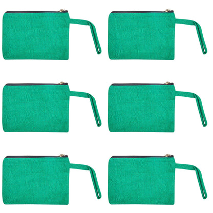 Eco Friendly Multipurpose  Jute Makeup Bags Set of 6 for Women Wholesale Supply