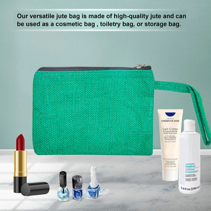 Eco Friendly Multipurpose  Jute Makeup Bags Set of 6 for Women Wholesale Supply