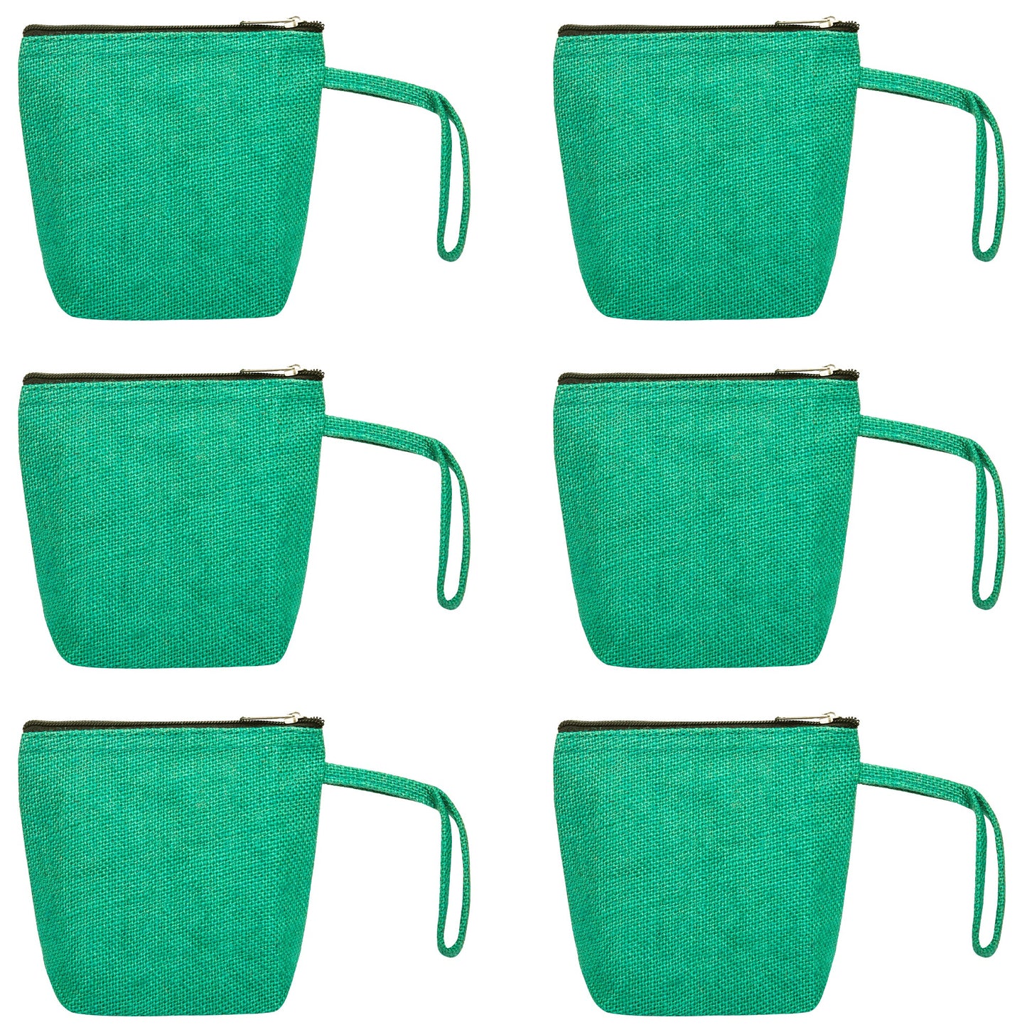 Premium Premium  Jute Cosmetic Bags Pack of 6 for Women Wholesale Supply