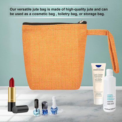 Premium Premium  Jute Cosmetic Bags Pack of 6 for Women Wholesale Supply