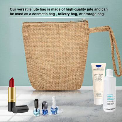 Classic Quality  Natural Jute Cosmetic Bags for Women Wholesale Supply