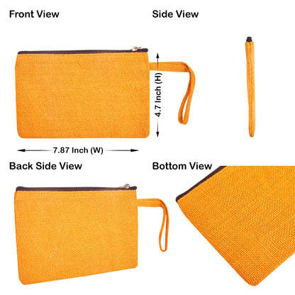Compact Compact  Colorful Burlap Cosmetic Pouches Set of 6 for Women Wholesale Supply
