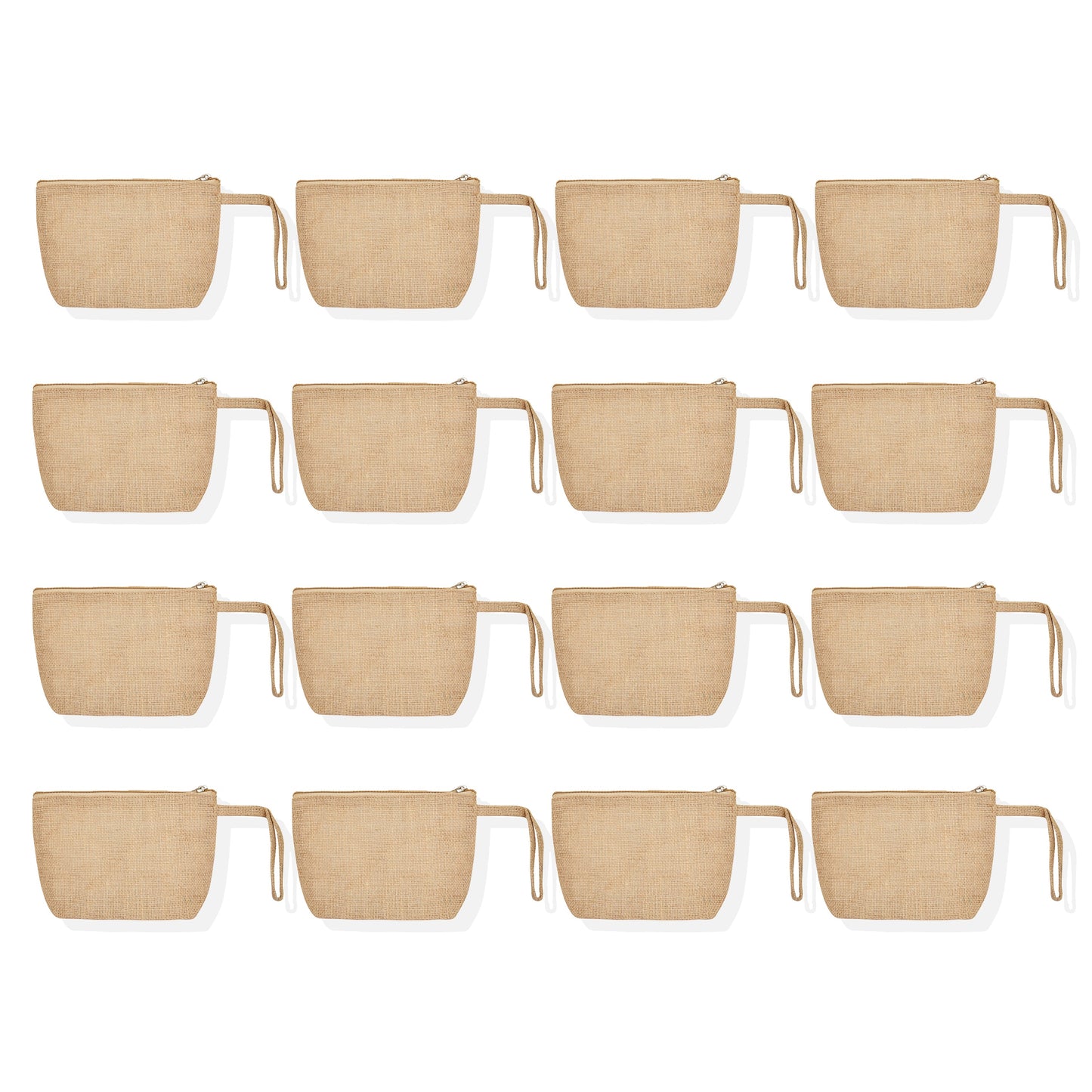 Elegant Durable  Burlap Makeup Zipper Pouches for Women Wholesale Supply