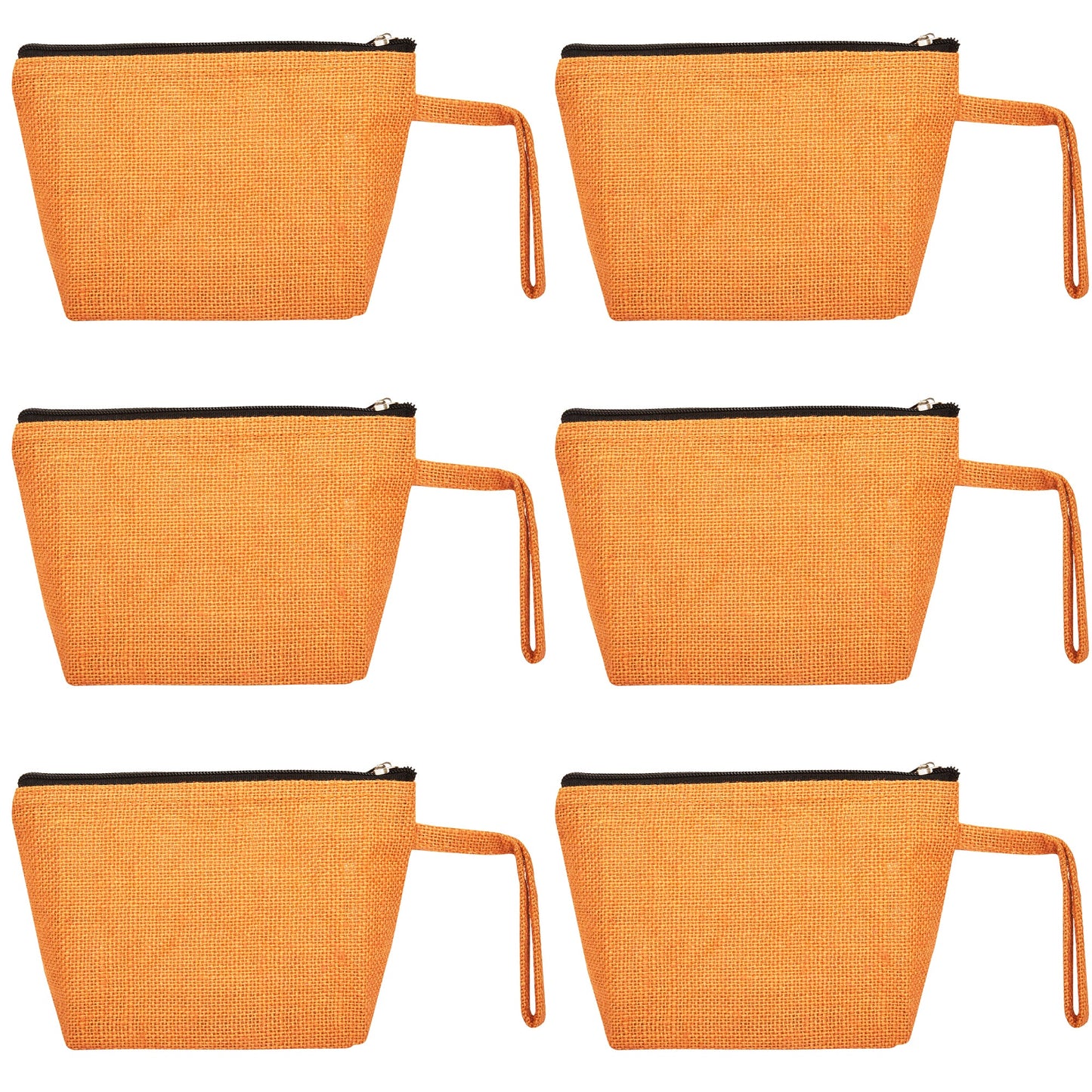 Versatile Eco  Colorful Jute Cosmetic Bags Pack of 6 for Women Wholesale Supply