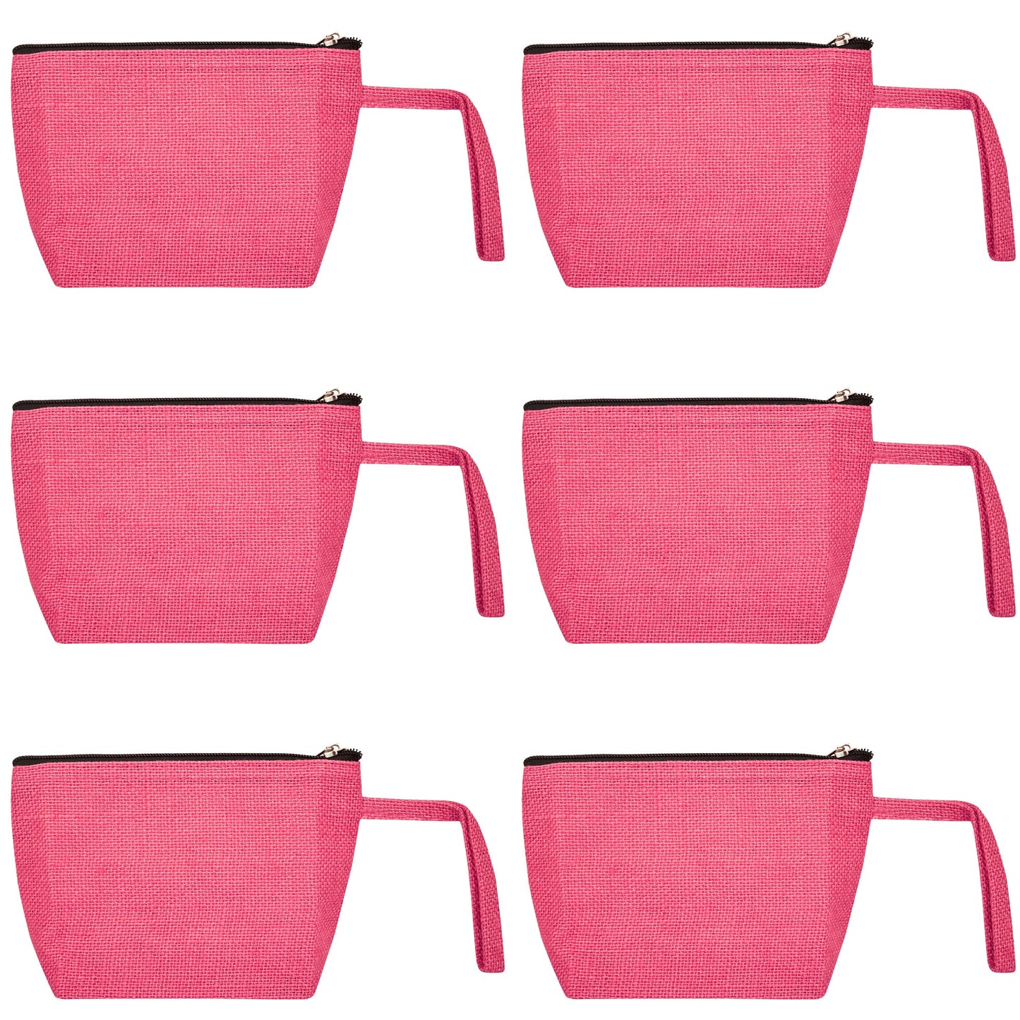 Versatile Eco  Colorful Jute Cosmetic Bags Pack of 6 for Women Wholesale Supply