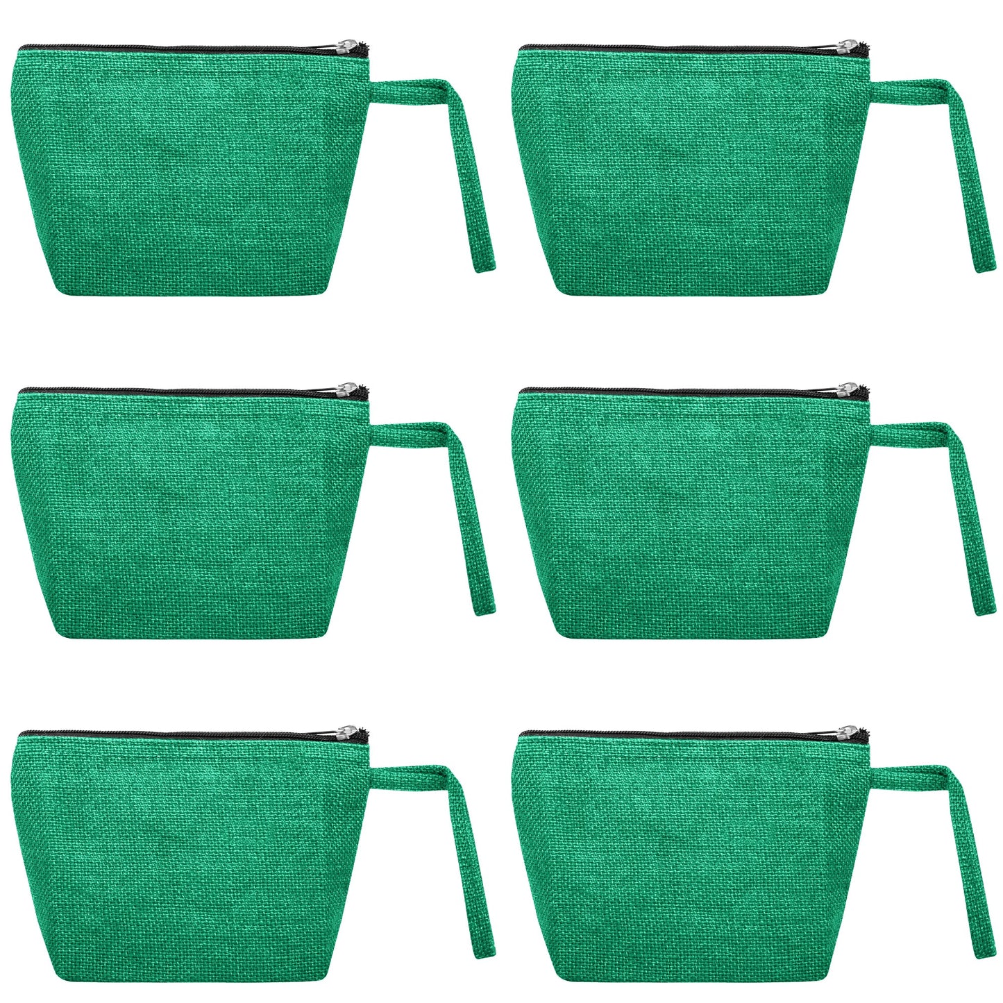 Versatile Eco  Colorful Jute Cosmetic Bags Pack of 6 for Women Wholesale Supply