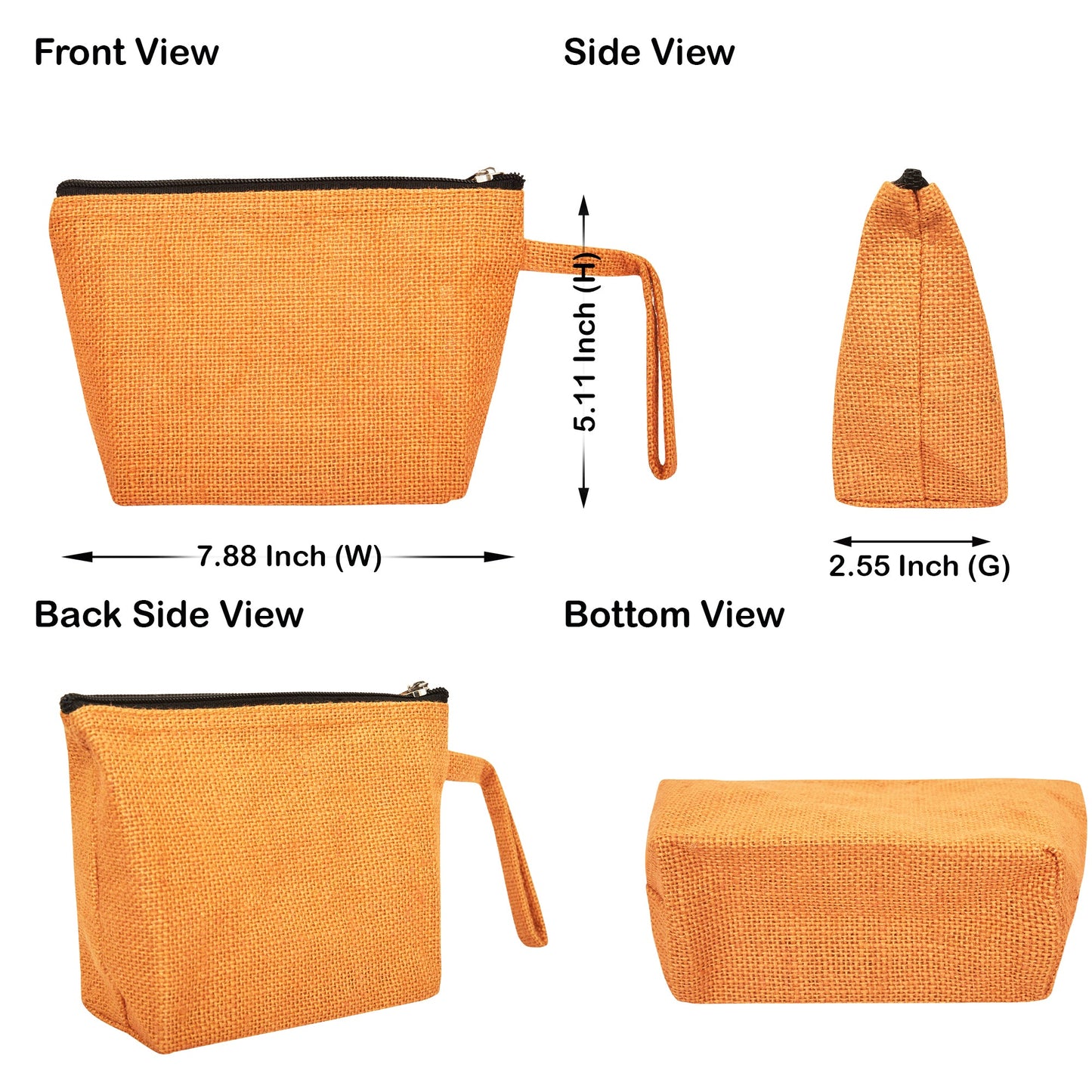 Versatile Eco  Colorful Jute Cosmetic Bags Pack of 6 for Women Wholesale Supply