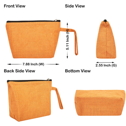 Versatile Eco  Colorful Jute Cosmetic Bags Pack of 6 for Women Wholesale Supply