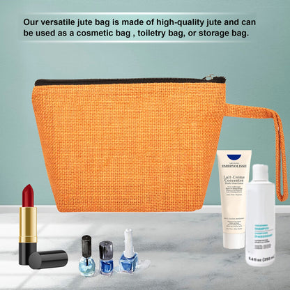 Versatile Eco  Colorful Jute Cosmetic Bags Pack of 6 for Women Wholesale Supply