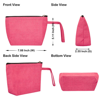 Versatile Eco  Colorful Jute Cosmetic Bags Pack of 6 for Women Wholesale Supply