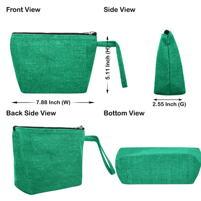 Versatile Eco  Colorful Jute Cosmetic Bags Pack of 6 for Women Wholesale Supply