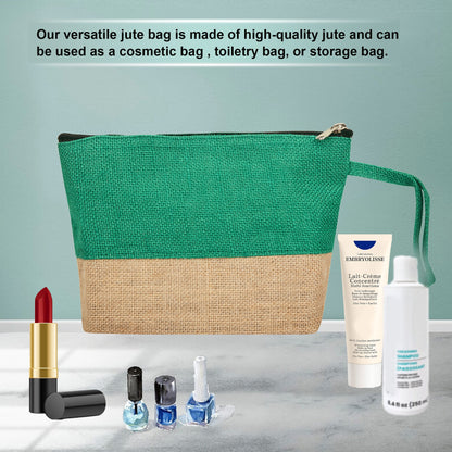Premium Premium  Unisex Jute Cosmetic Pouches Pack of 4 for Women Wholesale Supply
