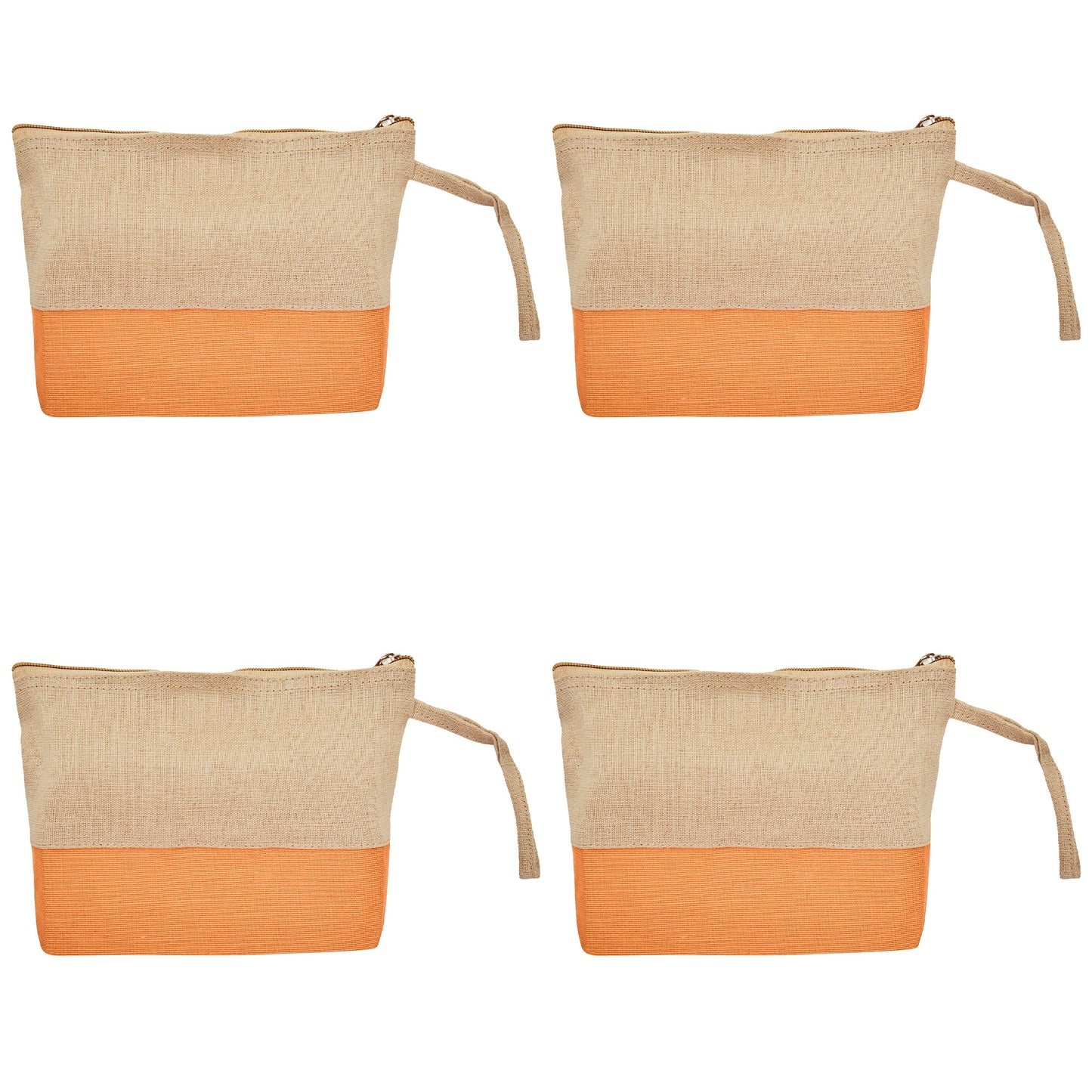 Travel Ready Travel  Jute Cosmetic Pouches Pack of 4 for Women Wholesale Supply