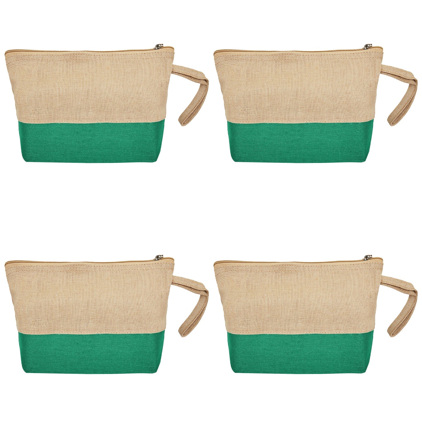 Travel Ready Travel  Jute Cosmetic Pouches Pack of 4 for Women Wholesale Supply
