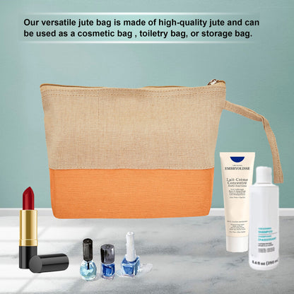 Travel Ready Travel  Jute Cosmetic Pouches Pack of 4 for Women Wholesale Supply