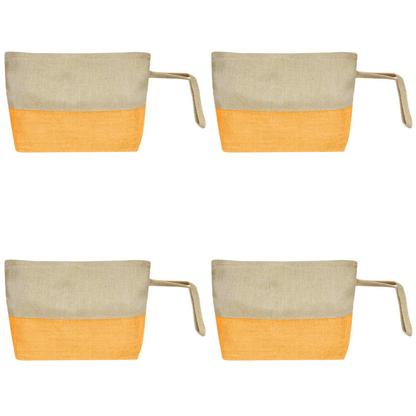 Elegant Durable  Burlap Zipper Travel Organizer Pouches Pack of 4 for Women Wholesale Supply