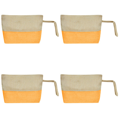 Elegant Durable  Burlap Zipper Travel Organizer Pouches Pack of 4 for Women Wholesale Supply