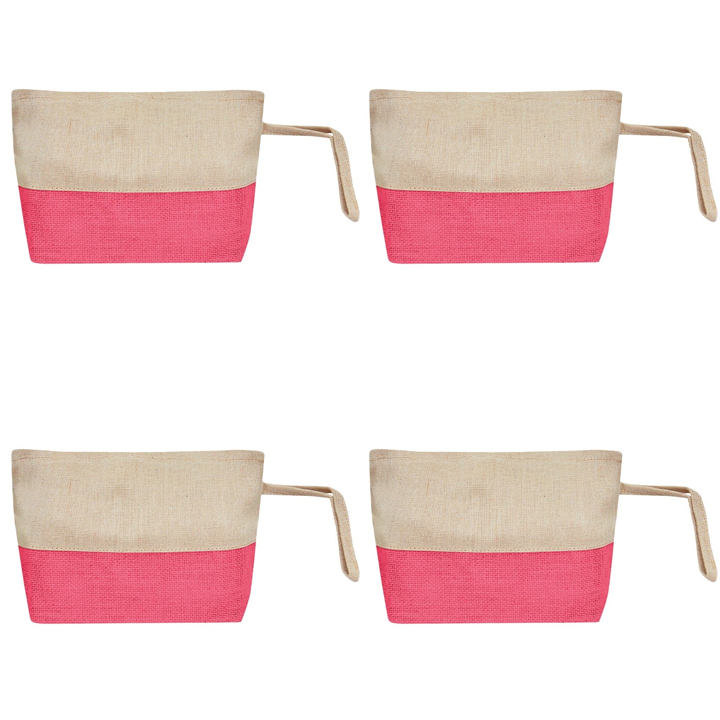 Elegant Durable  Burlap Zipper Travel Organizer Pouches Pack of 4 for Women Wholesale Supply