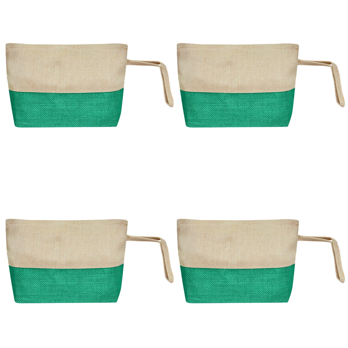 Elegant Durable  Burlap Zipper Travel Organizer Pouches Pack of 4 for Women Wholesale Supply