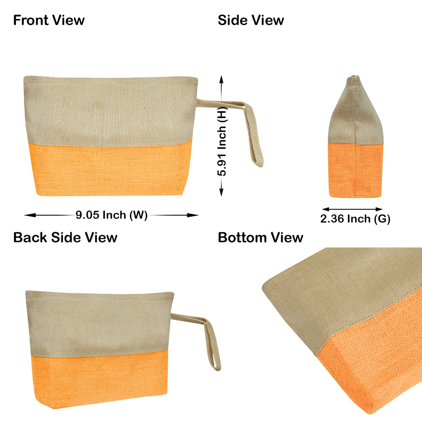 Versatile Multipurpose  Burlap Zipper Travel Organizer Pouches Set of 6 for Women Wholesale Supply