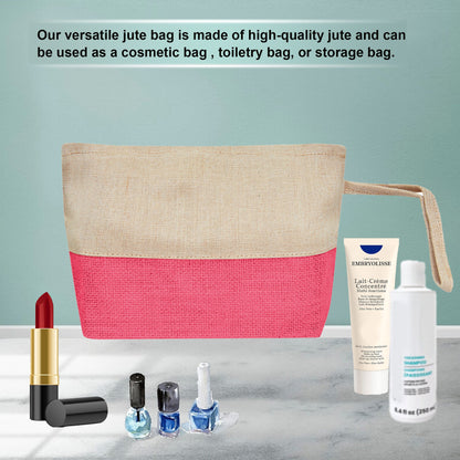 Versatile Multipurpose  Burlap Zipper Travel Organizer Pouches Set of 6 for Women Wholesale Supply