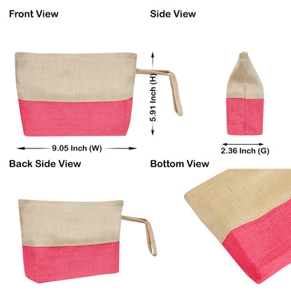 Versatile Multipurpose  Burlap Zipper Travel Organizer Pouches Set of 6 for Women Wholesale Supply