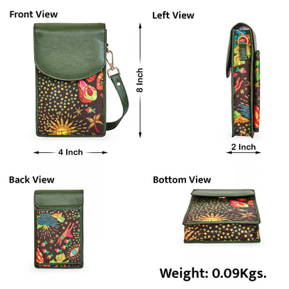 Wholesale Women's Coastal Crossbody Phone Wallet - Fabric with Leather Trim
