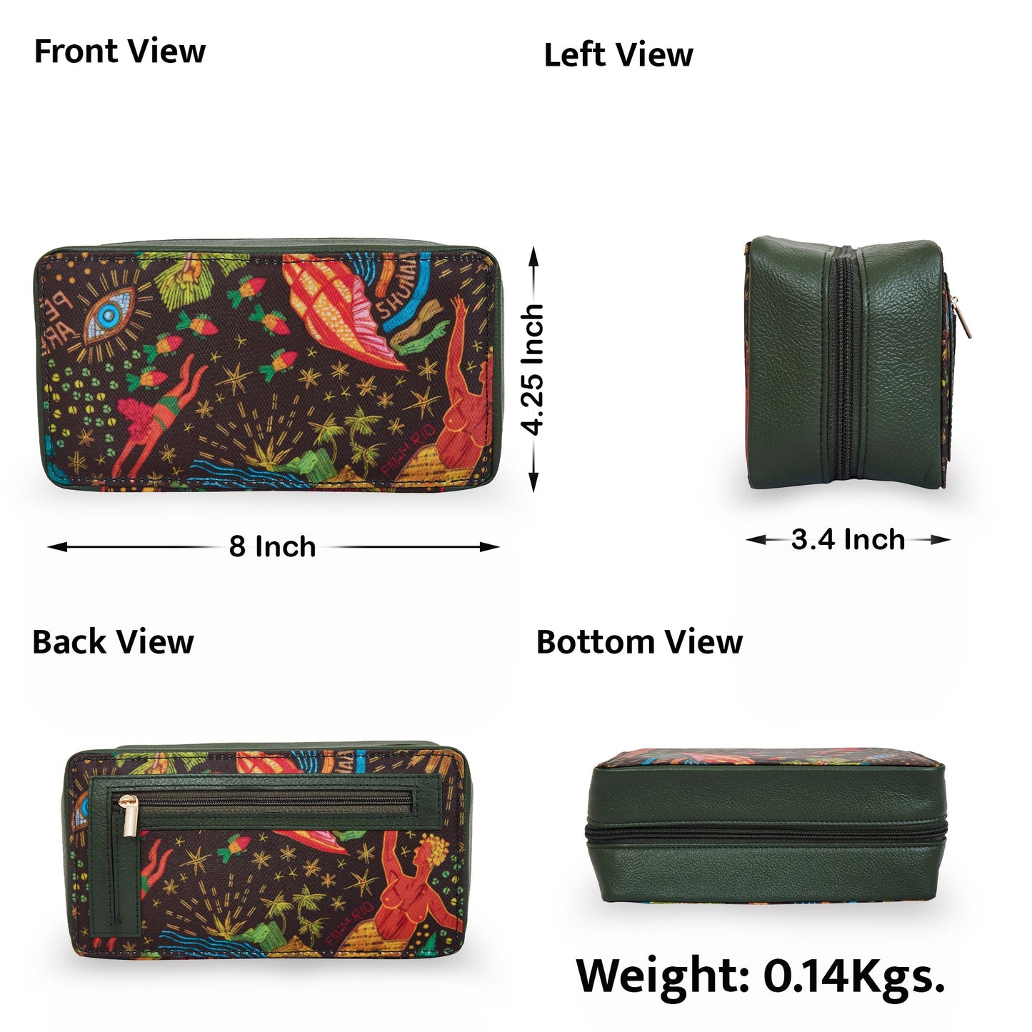 Women Wholesale Coastal Jewelry Organizer - Fabric with Leather Trim Style