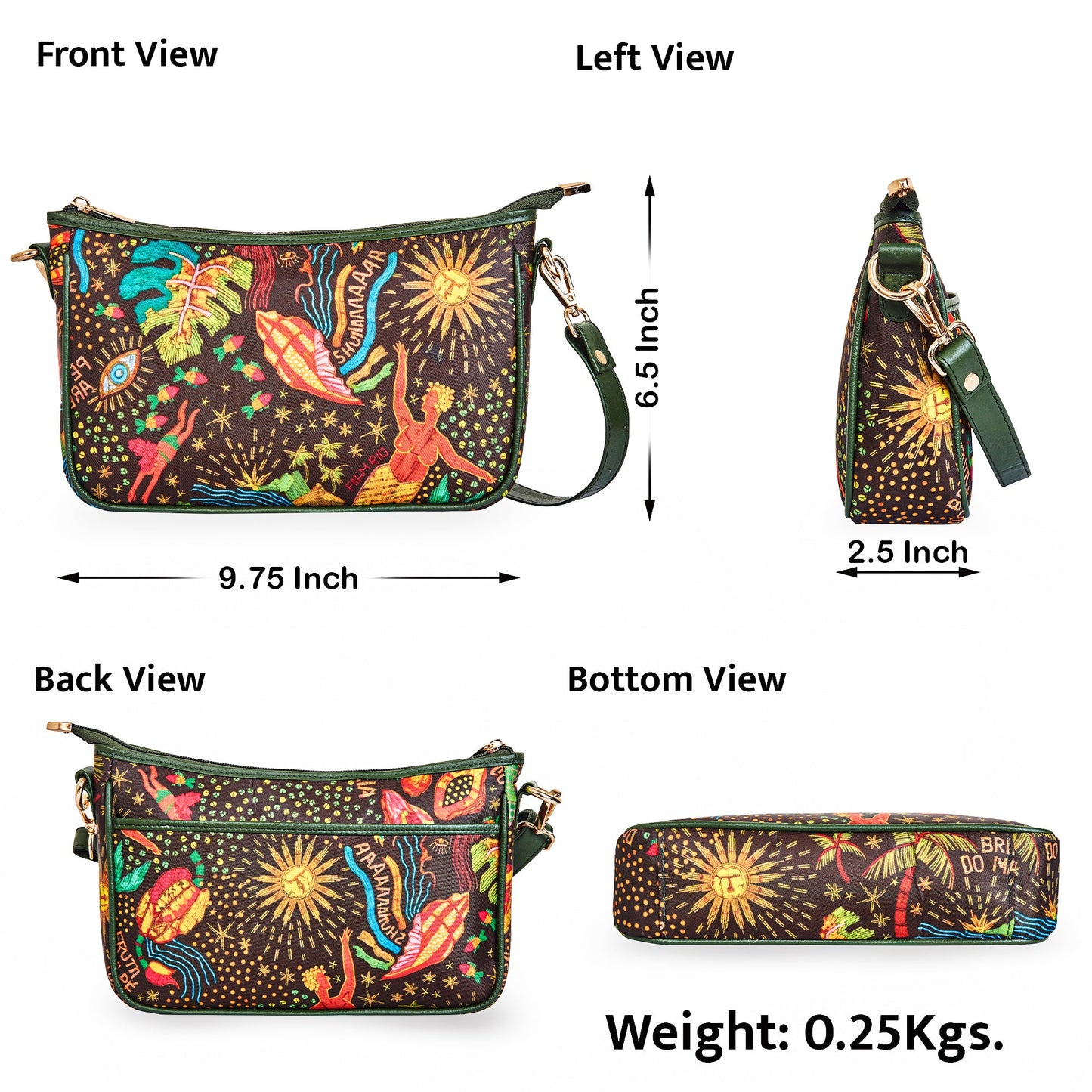 Wholesale East West Hobo Bag - Fabric with Leather Trim Strap for Women