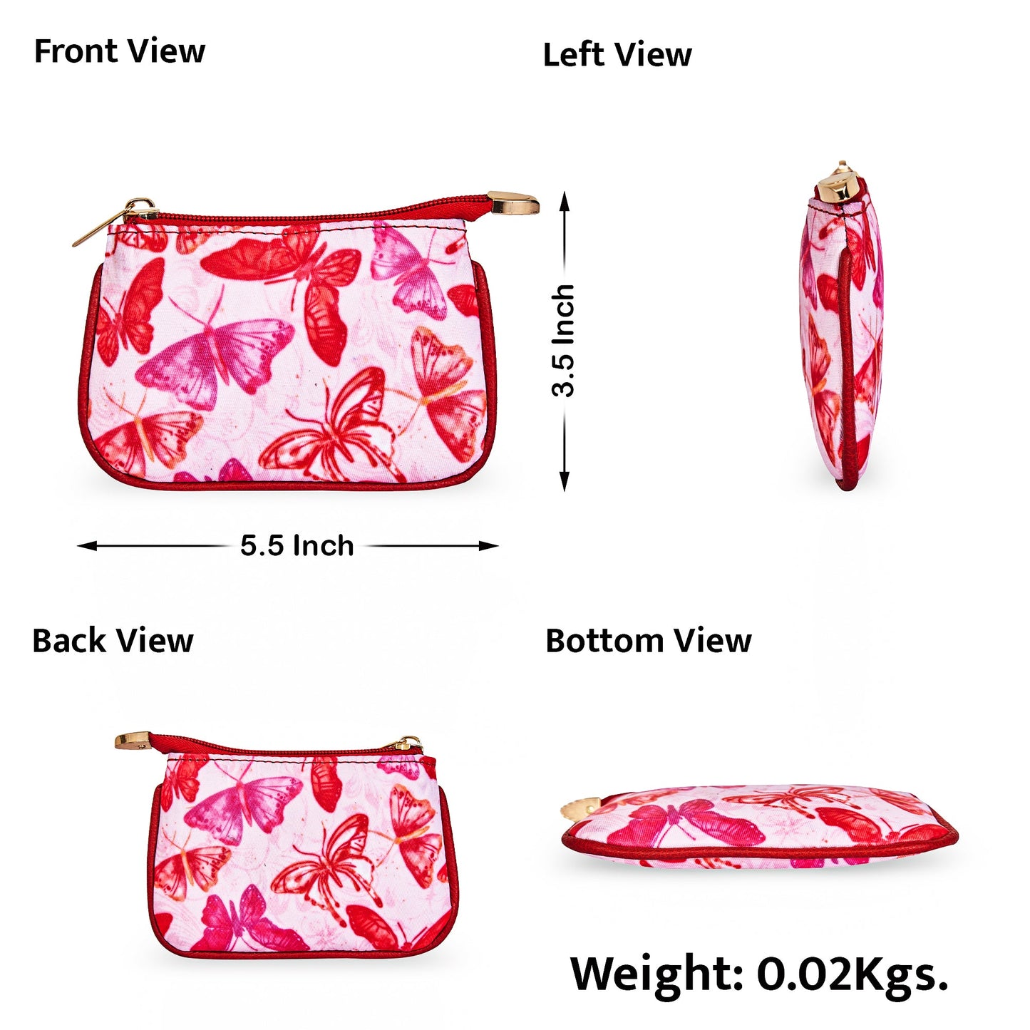 Wholesale Practical Women Coin Pouch - Fabric with Leather Trim Use