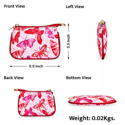 Wholesale Practical Women Coin Pouch - Fabric with Leather Trim Use
