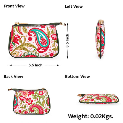 Wholesale Coin Pouch for Women - Fabric with Leather Trim Style