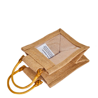 Wholesale Natural Burlap Gift Bags with PVC for Gift Hampers & Events (Packs of 12)