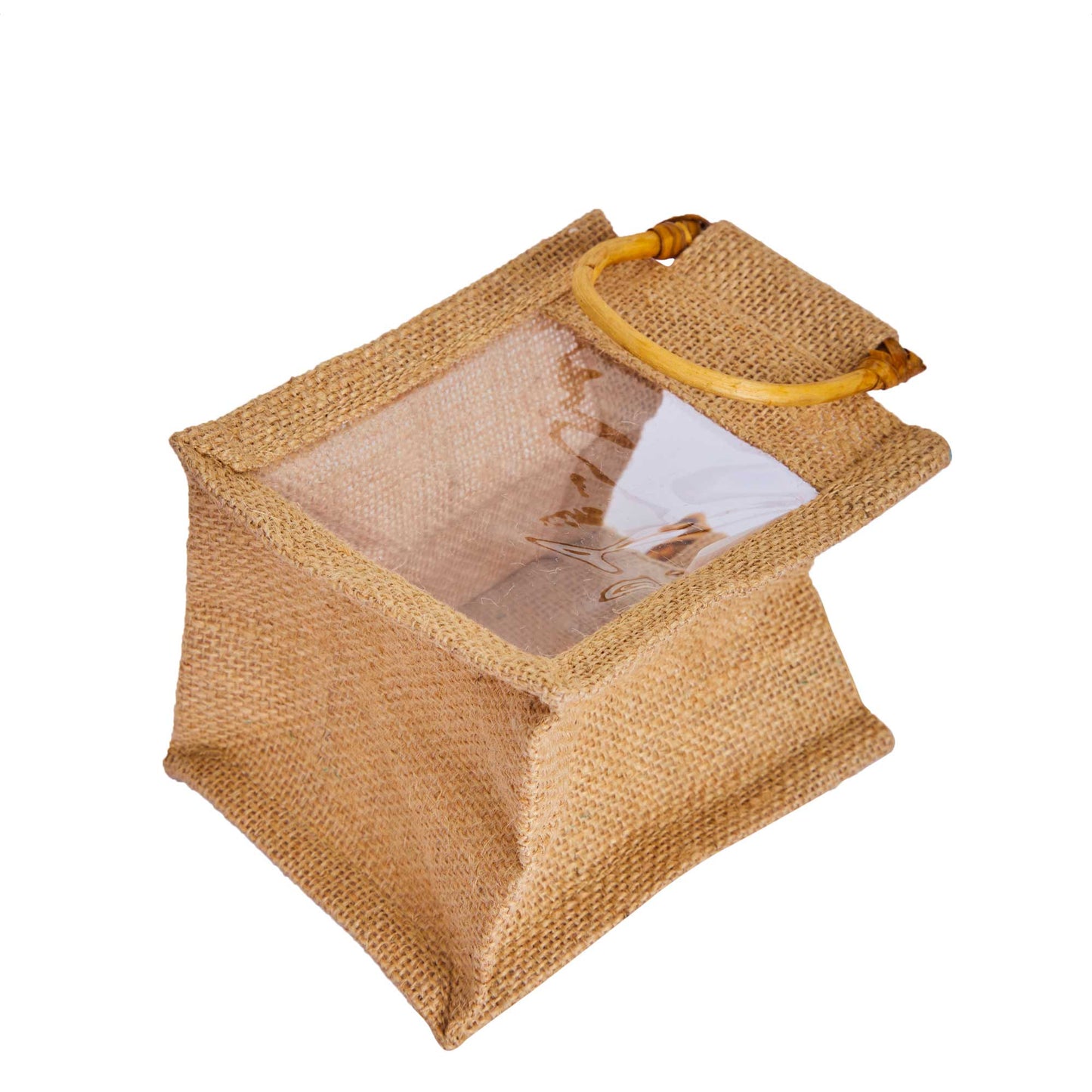 Wholesale Natural Burlap Gift Bags with PVC for Gift Hampers & Events (Packs of 12)