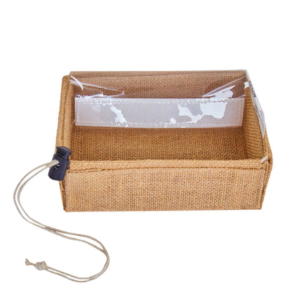 Wholesale Eco-Friendly Natural Burlap Jute Gift Bags with PVC Window for Jewelry Gifts & Events