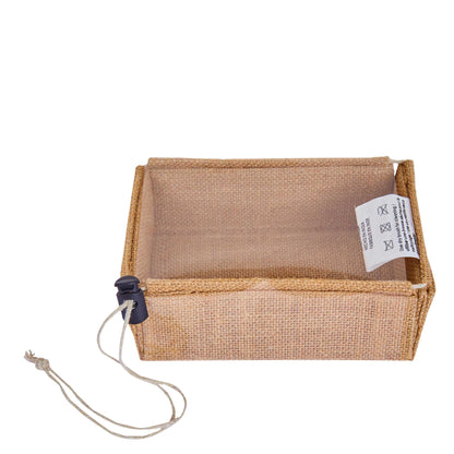 Wholesale Eco-Friendly Natural Burlap Jute Gift Bags with PVC Window for Jewelry Gifts & Events