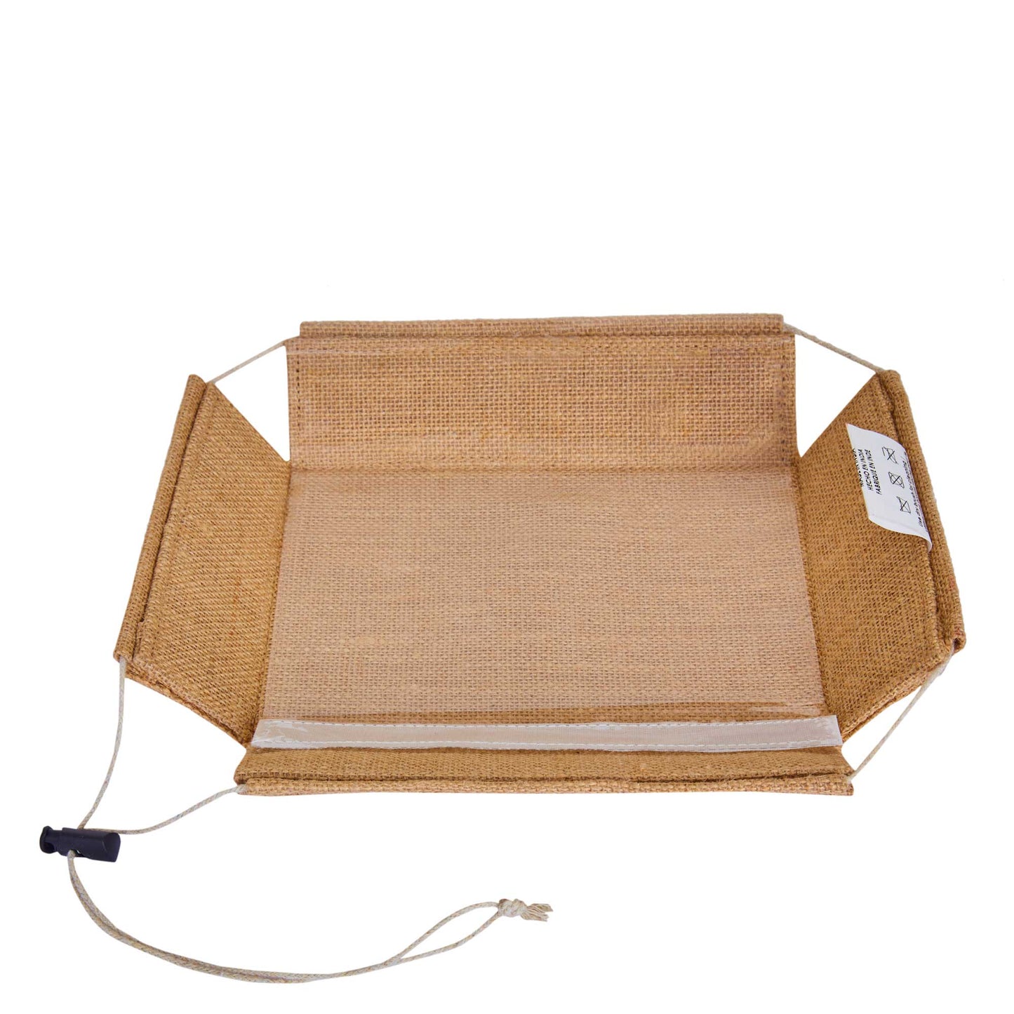 Wholesale Eco-Friendly Natural Burlap Jute Gift Boxes with PVC Window for Events (Packs of 12)